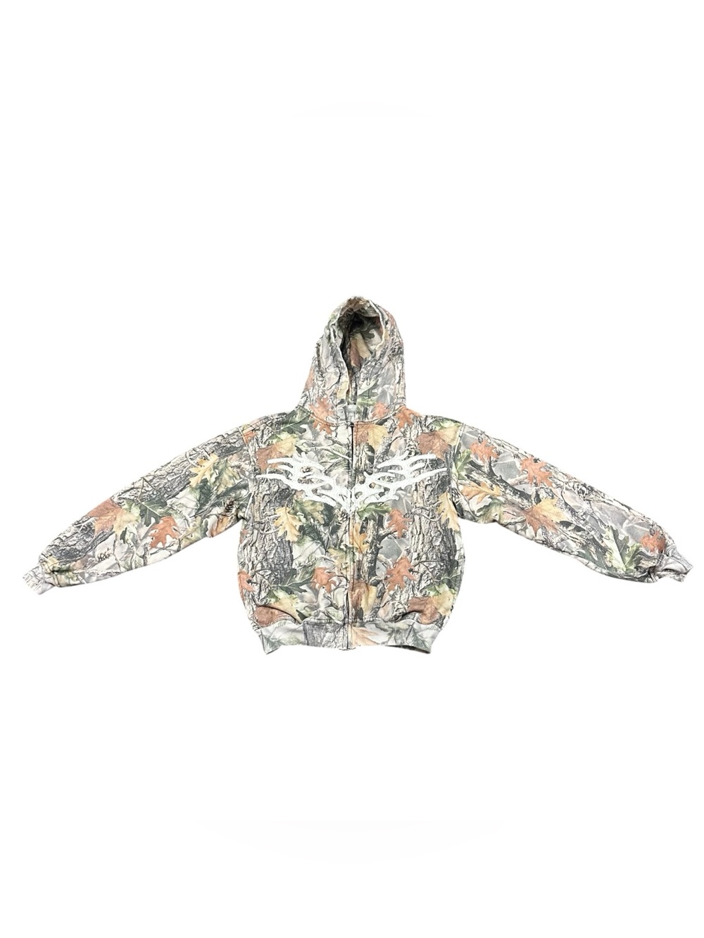 Pacsun Men’s Small Camo Full Zip Hoodie Deer Antlers Realtree Style Hunting